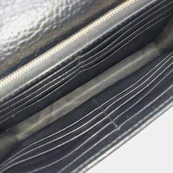 Pre Owned Gucci Black Leather Interlocking Chain Crossbody Bag