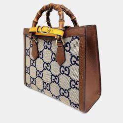 مملوكة مسبقًا Gucci Brown Bamboo and Coated Canvas Diana Tote and Shoulder Bag
