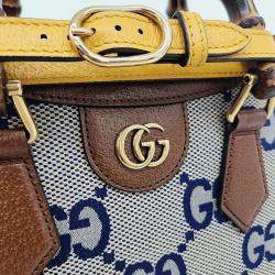 مملوكة مسبقًا Gucci Brown Bamboo and Coated Canvas Diana Tote and Shoulder Bag