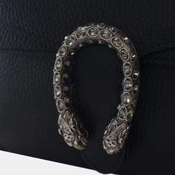 Pre Owned Gucci Black Small Leather Dionysus  Crossbody