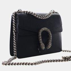 Pre Owned Gucci Black Small Leather Dionysus  Crossbody