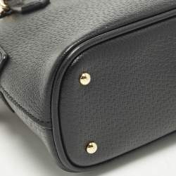 Pre Owned Gucci Bamboo Diana Mini Black Leather Dome Satchel