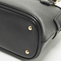 Pre Owned Gucci Bamboo Diana Mini Black Leather Dome Satchel