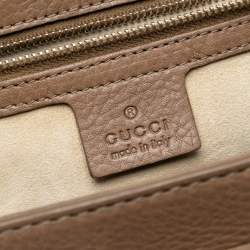 مملوكة مسبقًا Gucci Brown Medium Leather New Bamboo Satchel