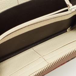 Pre Owned Gucci Soho Multicolor Python Zip Around Wallet