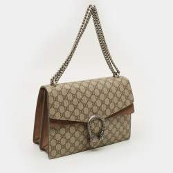 مملوكة مسبقًا حقيبة كتف غوتشي ديونيسوس كانفاس GG سوبريم بيج متوسط وجلد سويدي