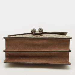 مملوكة مسبقًا حقيبة كتف غوتشي ديونيسوس كانفاس GG سوبريم بيج متوسط وجلد سويدي