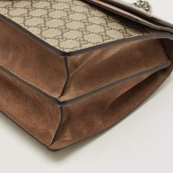 مملوكة مسبقًا حقيبة كتف غوتشي ديونيسوس كانفاس GG سوبريم بيج متوسط وجلد سويدي