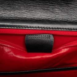 Pre Owned Gucci Black Calfskin Bamboo Night