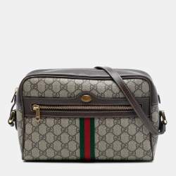 مملوكة مسبقًا حقيبة كروس غوتشي أوفيديا GG سوبريم بني