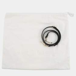 Pre Owned حقيبة يد علوية صغيرة قماش بامبو 1947 شامبين أسود غوتشي دبوس ذهبي