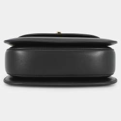 Pre Owned حقيبة يد علوية صغيرة قماش بامبو 1947 شامبين أسود غوتشي دبوس ذهبي