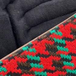 مملوكة مسبقًا حقيبة يد غوتشي إنترلوكينغ جي جلد توييد متعددة الألوان/بنية/حمراء