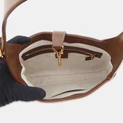 Pre Owned حقيبة غووتشي جاكي 1961 جلد GG سوبرم بطبعة هندسية بيج/بني/متعدد الألوان حجم صغير