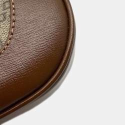 Pre Owned حقيبة غووتشي جاكي 1961 جلد GG سوبرم بطبعة هندسية بيج/بني/متعدد الألوان حجم صغير