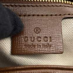 Pre Owned حقيبة غووتشي جاكي 1961 جلد GG سوبرم بطبعة هندسية بيج/بني/متعدد الألوان حجم صغير