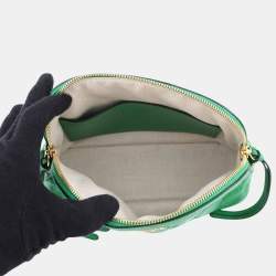 مملوكة مسبقًا Gucci Ggmatelasse 2Wayshoulder Bag Spring Green/Beige Leather Size Small