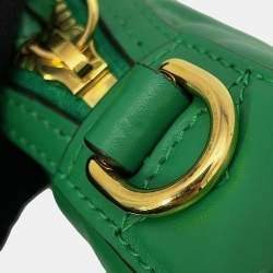 مملوكة مسبقًا Gucci Ggmatelasse 2Wayshoulder Bag Spring Green/Beige Leather Size Small