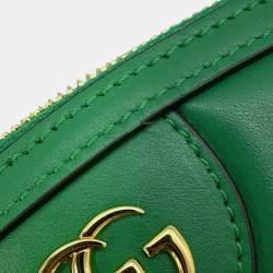 مملوكة مسبقًا Gucci Ggmatelasse 2Wayshoulder Bag Spring Green/Beige Leather Size Small