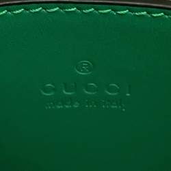 مملوكة مسبقًا Gucci Ggmatelasse 2Wayshoulder Bag Spring Green/Beige Leather Size Small