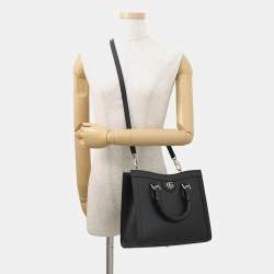 Pre Owned حقيبة يد غوتشي ديانا متوسطة جلد سوداء