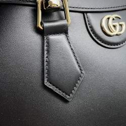 Pre Owned حقيبة يد غوتشي ديانا متوسطة جلد سوداء