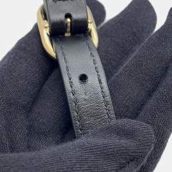 Pre Owned حقيبة يد غوتشي ديانا متوسطة جلد سوداء