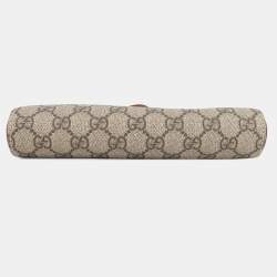 مملوكة مسبقًا حقيبة رسول غوتشي جي جي سوبريم جلد بني/بيج جي جي سوبريم