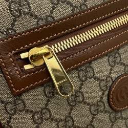 مملوكة مسبقًا حقيبة رسول غوتشي جي جي سوبريم جلد بني/بيج جي جي سوبريم