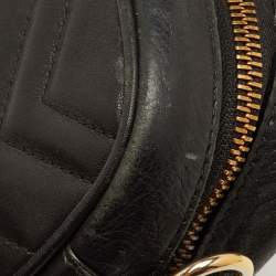 Pre Owned حقيبة كتف غوتشي مارمونت جي جي ميني جلد ماتيلاسيه أسود كاميرا