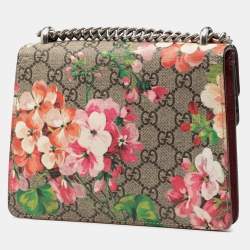 مملوكة مسبقًا Gucci Brown, Red Small GG Supreme Blooms Dionysus Crossbody