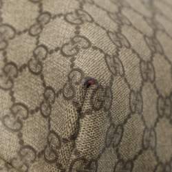 Pre Owned Gucci Beige/Brown GG Coated Canvas and Leather Shopper Tote