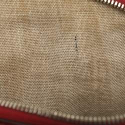 Pre Owned Gucci Nice Mini Red Microguccissima Leather Dome Bag