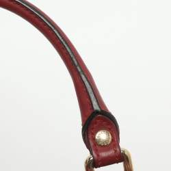 Pre Owned Gucci Nice Mini Red Microguccissima Leather Dome Bag