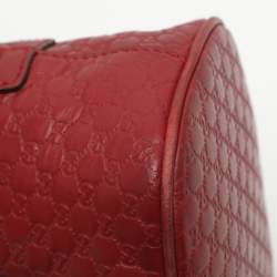 Pre Owned Gucci Nice Mini Red Microguccissima Leather Dome Bag