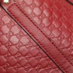 Pre Owned Gucci Nice Mini Red Microguccissima Leather Dome Bag