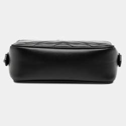 مملوكة مسبقًا Gucci Black Mini GG Marmont Matelasse Leather Monochrome Crossbody