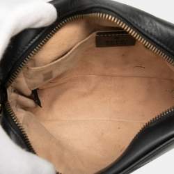 Pre Owned Gucci Black Mini GG Marmont Matelasse Leather Crossbody