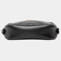 Pre Owned Gucci Black Mini GG Marmont Matelasse Leather Crossbody