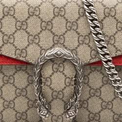 Pre Owned Gucci Brown Medium GG Supreme Dionysus Shoulder Bag