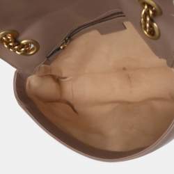 Pre Owned حقيبة كتف جلد عجل لون وردي بورسلين متوسط ماتلاسيه جي جي غوتشي مارمونت