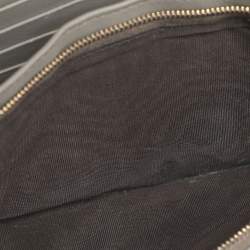 Pre Owned Gucci Grey Microguccissima Leather Flap Wallet on Strap