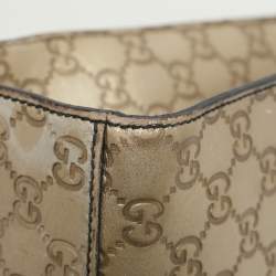 Pre Owned Gucci Emily Large Gold Guccissima Leather Chain Shoulder Bag