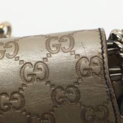 Pre Owned Gucci Emily Large Gold Guccissima Leather Chain Shoulder Bag