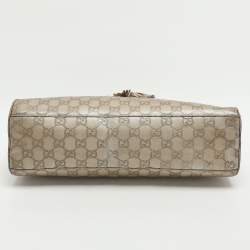 Pre Owned Gucci Emily Large Gold Guccissima Leather Chain Shoulder Bag