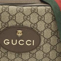 Pre Owned Gucci Neo Vintage Beige/Ebony GG Supreme Canvas Messenger Bag