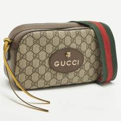 Pre Owned Gucci Neo Vintage Beige/Ebony GG Supreme Canvas Messenger Bag