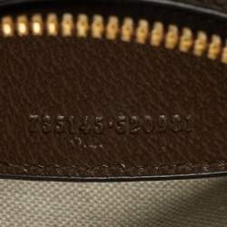 Pre Owned حقيبة كتف غوتشي أوفيديا صغيرة كانفاس وجلد جي جي سوبريم بيج/بني