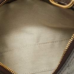 Pre Owned حقيبة كتف غوتشي أوفيديا صغيرة كانفاس وجلد جي جي سوبريم بيج/بني