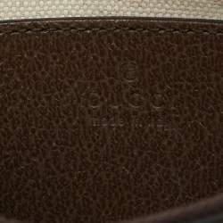 Pre Owned حقيبة كتف غوتشي أوفيديا صغيرة كانفاس وجلد جي جي سوبريم بيج/بني